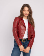 Load image into Gallery viewer, Eureka | Leather Biker Jacket: Black / XL