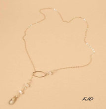 Load image into Gallery viewer, Gemma - Gemstone Lariat Necklace: Sterling Silver