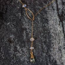 Load image into Gallery viewer, Gemma - Gemstone Lariat Necklace: Sterling Silver