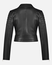 Load image into Gallery viewer, Eureka | Leather Biker Jacket: Black / XL