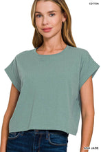 Load image into Gallery viewer, `Cotton Short Sleeve Tee: DUSTYTEAL-163871 / M