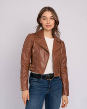 Load image into Gallery viewer, Eureka | Leather Biker Jacket: Black / XL