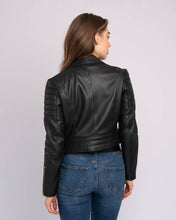 Load image into Gallery viewer, Eureka | Leather Biker Jacket: Black / XL