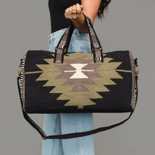 Load image into Gallery viewer, Black, Olive, Gray & Cream Western Duffel