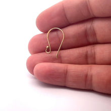 Load image into Gallery viewer, Ear wire Gold Finish, Silver Plated, or Gun Metal E-Coated, Hammered Ear wires, Findings, Metal Ear-wires | Purity Beads: Gold Finish