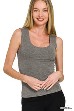 Load image into Gallery viewer, `Double Layer Rayon Tank Top: BLUE GREY-177617 / M