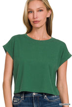Load image into Gallery viewer, `Cotton Short Sleeve Tee: DUSTYTEAL-163871 / M