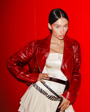 Load image into Gallery viewer, Eureka | Leather Biker Jacket: Black / XL