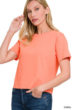 Load image into Gallery viewer, `100% Cotton Crew Neck Short Sleeve Tee Zenana: H ASH JADE-174830 / L