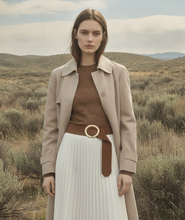 Load image into Gallery viewer, Soft Suede Wrap Belt with Buckle: Chocolate / ML