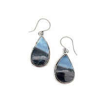 Load image into Gallery viewer, Handcrafted Kashi Semiprecious Stone Earrings - Blue Opal
