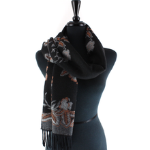 Load image into Gallery viewer, S23277 Tahiti Garden Reversible Scarf: 15 Denim