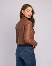Load image into Gallery viewer, Eureka | Leather Biker Jacket: Black / XL