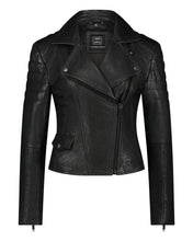 Load image into Gallery viewer, Munroe | Leather Biker Jacket: Cognac / S