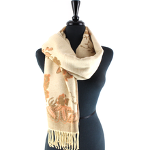 Load image into Gallery viewer, S23277 Tahiti Garden Reversible Scarf: 15 Denim