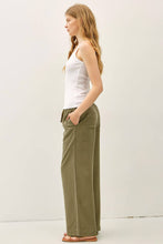 Load image into Gallery viewer, 29" INSEAM TENCEL WIDE LEG PANTS: EARTH GREY / S