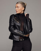 Load image into Gallery viewer, Phoenix | Leather Moto Jacket: White / M