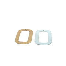 Load image into Gallery viewer, Gold Finish & Silver Plated E-coated Brushed Rectangular Copper or Brass Connectors (35 × 18 mm) - 15 pcs: Silver Plated / 35mmX18mm