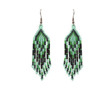 Load image into Gallery viewer, Small Seed Bead Fringe Long Dangle Earrings