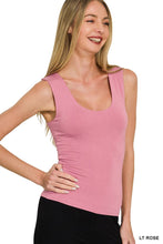 Load image into Gallery viewer, `Double Layer Rayon Tank Top: BLUE GREY-177617 / S