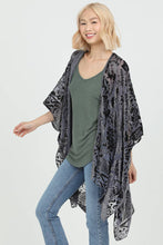 Load image into Gallery viewer, N2EC4-BW79 BURNOUT VELVET KIMONO