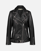Load image into Gallery viewer, Berlin | Oversized Leather Biker Jacket: Black / S