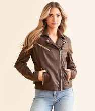 Load image into Gallery viewer, Mauritius Maysie Leather Jacket