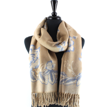 Load image into Gallery viewer, S23277 Tahiti Garden Reversible Scarf: 15 Denim