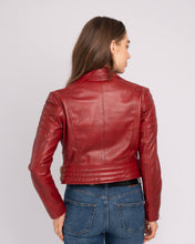 Load image into Gallery viewer, Eureka | Leather Biker Jacket: Black / XL