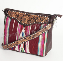 Load image into Gallery viewer, Handmade Leather Saddle Blanket Bag - Burgundy
