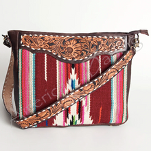 Load image into Gallery viewer, Handmade Leather Saddle Blanket Bag - Burgundy