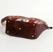 Load image into Gallery viewer, Handmade Leather Saddle Blanket Bag - Burgundy