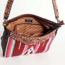 Load image into Gallery viewer, Handmade Leather Saddle Blanket Bag - Burgundy