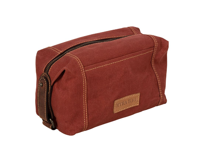 Men's Canvas and Leather Dopp Kit