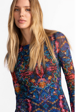 Load image into Gallery viewer, Johnny Was Blue Mesh Midi Dress S