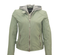 Load image into Gallery viewer, Mauritius Finja Leather Jacket - Seafoam