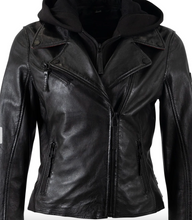 Load image into Gallery viewer, Mauritius Christyn Leather Jacket - Black