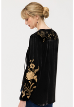 Load image into Gallery viewer, Johnny Was Black Velvet Prairie Top