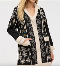 Load image into Gallery viewer, Johnny Was Faux Suede Sherpa Coat
