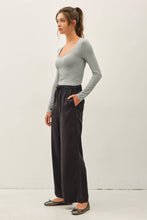 Load image into Gallery viewer, 29" INSEAM TENCEL WIDE LEG PANTS: EARTH GREY / S