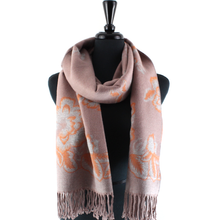 Load image into Gallery viewer, S23277 Tahiti Garden Reversible Scarf: 15 Denim