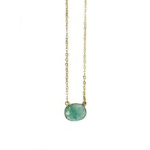 Load image into Gallery viewer, Gold Plated Necklace with Semi-Precious Stone - Amazonite