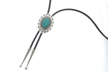 Load image into Gallery viewer, Navajo Turquoise Silver Concho Bolo Tie