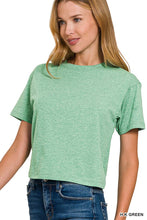 Load image into Gallery viewer, `100% Cotton Crew Neck Short Sleeve Tee Zenana: H ASH JADE-174830 / L