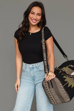 Load image into Gallery viewer, Black, Olive, Gray & Cream Western Duffel