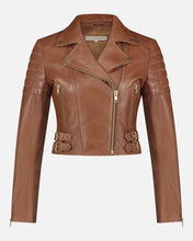 Load image into Gallery viewer, Eureka | Leather Biker Jacket: Black / XL