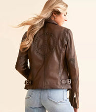 Load image into Gallery viewer, Mauritius Maysie Leather Jacket