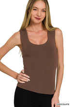 Load image into Gallery viewer, `Double Layer Rayon Tank Top: BLUE GREY-177617 / S