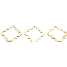 Load image into Gallery viewer, Gold & Silver Plated Marquise Creative Artistic Design E-coated Brushed Finish Pendent (40 × 30 mm) - 10 pcs.: Silver Plated / 40mmX30mm