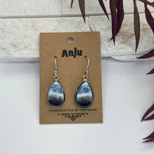 Load image into Gallery viewer, Handcrafted Kashi Semiprecious Stone Earrings - Blue Opal